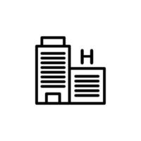 building hospital vector icon illustration