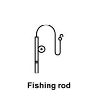 Fishing rod vector icon illustration