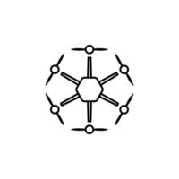 propeller, quadcopter, drone vector icon illustration