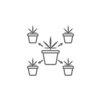 Cloning, marijuana vector icon illustration