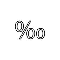 percent sign vector icon illustration