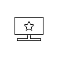 tv, favorite vector icon illustration