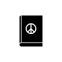 peace book vector icon illustration