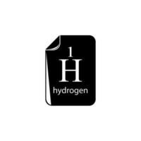 hydrogen formula vector icon illustration