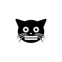 grin cat vector icon illustration