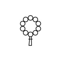 funeral, bead vector icon illustration