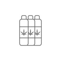 bebidas, marijuana vector icono ilustración