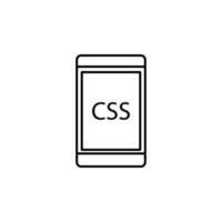 mobile phone CSS vector icon illustration