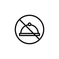 ban of food vector icon illustration