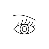 ojo normal ceja vector icono ilustración