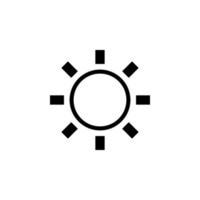 Sun sign vector icon illustration