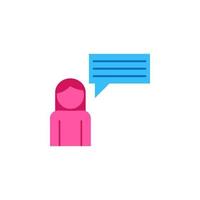 Chat, talk color vector icon illustration