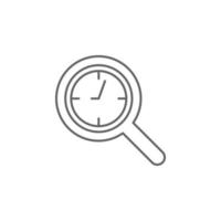 Search, time management vector icon illustration