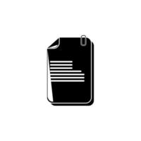 stapled paper clip vector icon illustration