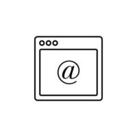 browser email webpage vector icon illustration