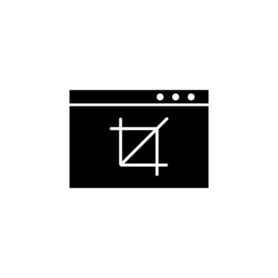 Web development, crop vector icon illustration