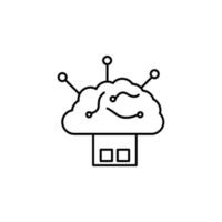 cloud storage vector icon illustration