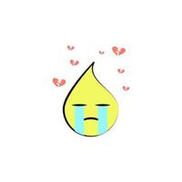 emoji llorando vector icono ilustración