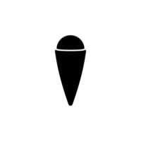 ice cream in a waffle horn vector icon illustration