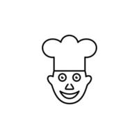 baker, chef, professional baker man vector icon illustration