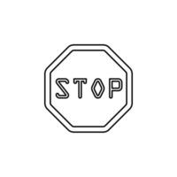 stop sign vector icon illustration