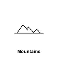 montañas vector icono ilustración