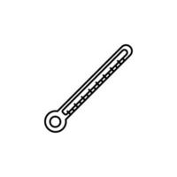 mercury thermometer vector icon illustration