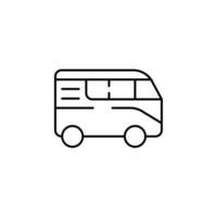 mini autobús vector icono ilustración