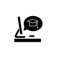 Computer pc mouse graduation vector icon illustration