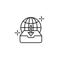 Import global business vector icon illustration