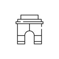 Indian arch vector icon illustration