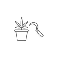 cosecha, marijuana vector icono ilustración