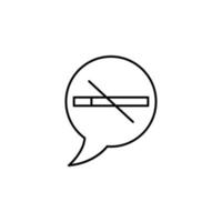 no smoking, speech bubble vector icon illustration