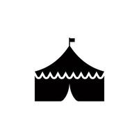 circus tent style vector icon illustration