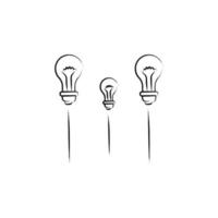 take off light bulbs vector icon illustration