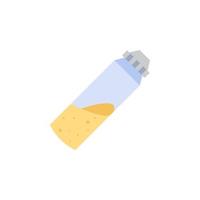 Chemistry, bottle color vector icon illustration