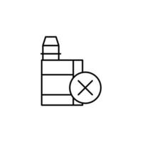 Cigarette, vape, ban vector icon illustration