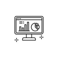 Analytics website business vector icon illustration