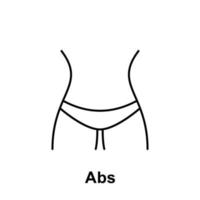 Abs, organ vector icon illustration