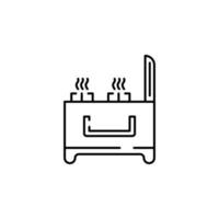 burner oven vector icon illustration