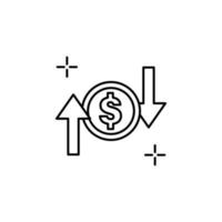 Currency dollar business vector icon illustration