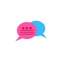 Chat, chat bubbles color vector icon illustration