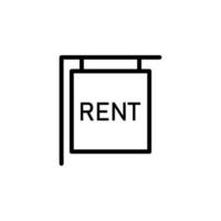 real estate for rent vector icon illustration