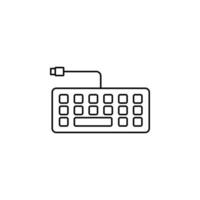 keyboard line vector icon illustration