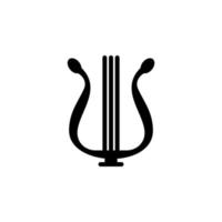 harp vector icon illustration