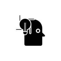 idea in head vector icon illustration