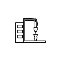 3d printer vector icon illustration