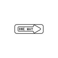 sign one way vector icon illustration