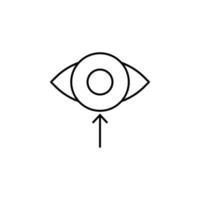 eye fall observed vector icon illustration
