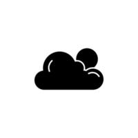 Cloud, forecast, sun vector icon illustration
